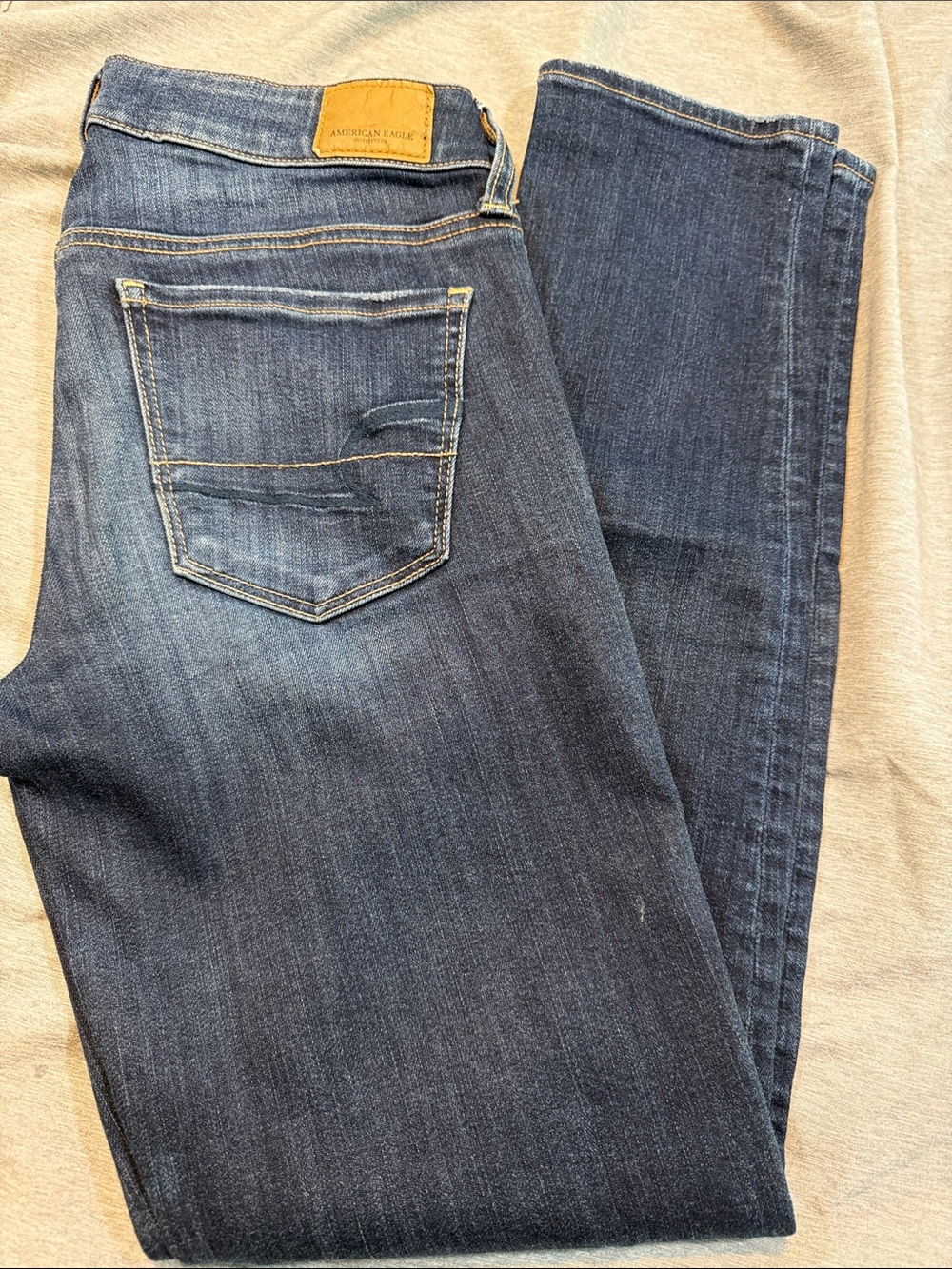 American Eagle Outfitters Men’s Dark Indigo Slim Straight Jeans